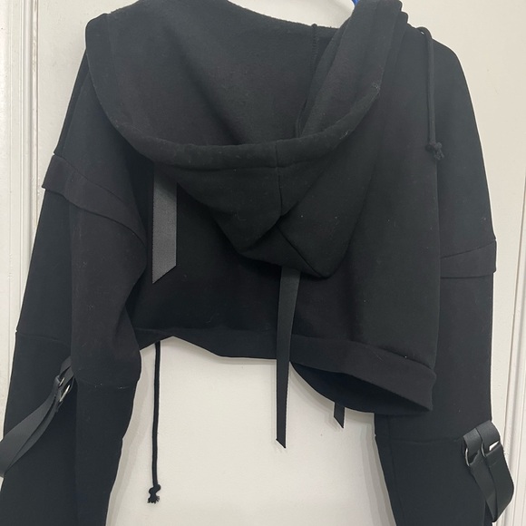 Dolls Kill Black Crop jacket with accents - Picture 4 of 4